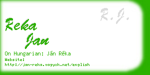 reka jan business card